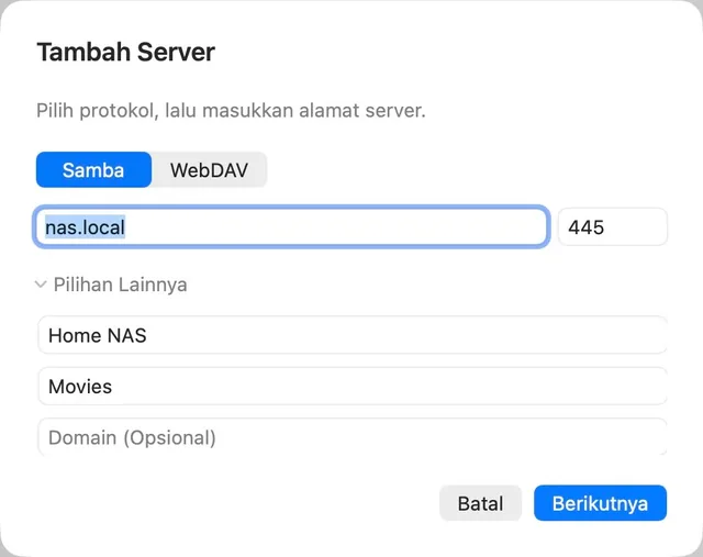 NAS · URL Media · SMB / WebDAV