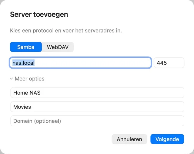 NAS · Media-URL · SMB / WebDAV